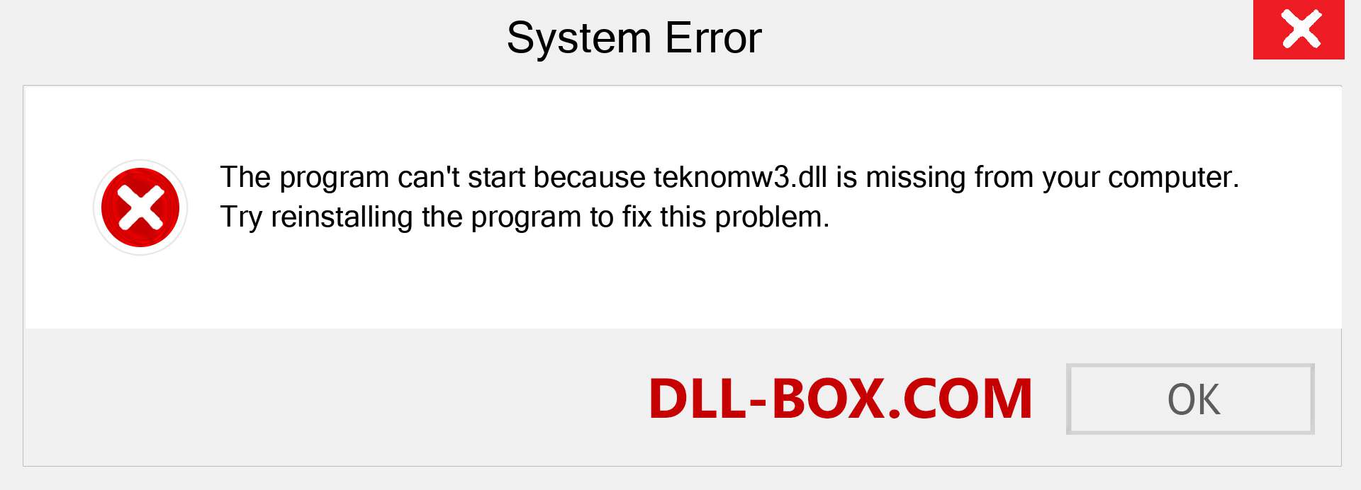  teknomw3.dll file is missing?. Download for Windows 7, 8, 10 - Fix  teknomw3 dll Missing Error on Windows, photos, images